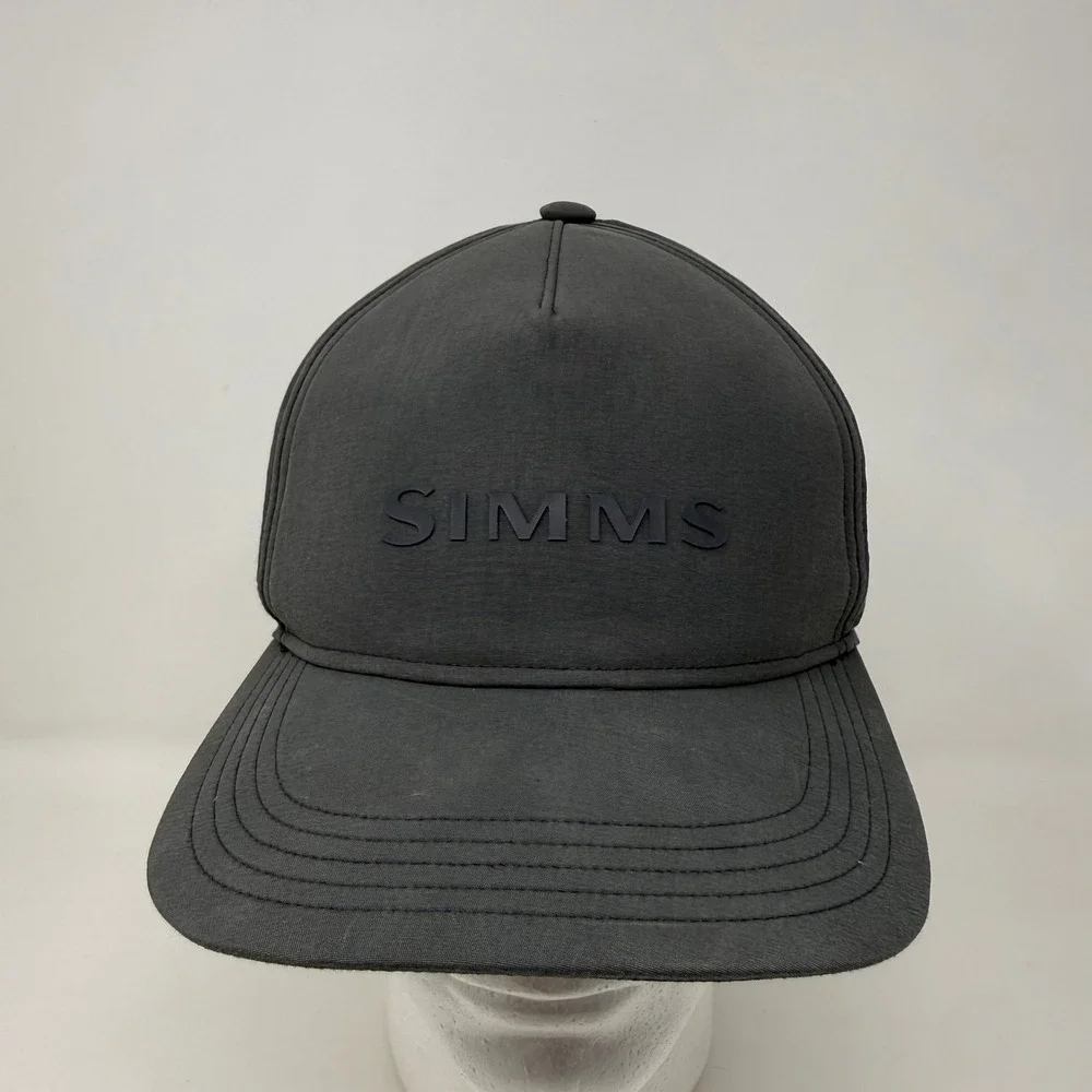 Simms Superlight Cap Mens Carbon Grey Nylon Fishing Hat Adjustable OSFA RN103631